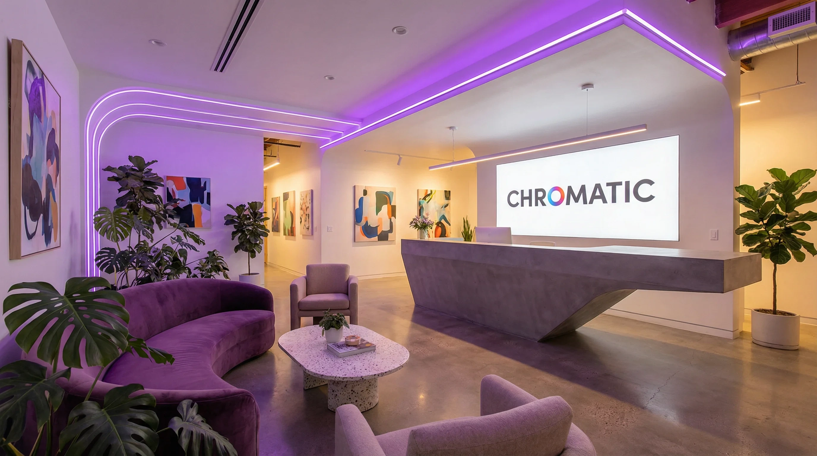 17c现代化办公空间和接待区